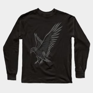 Flying Eagle, grey Long Sleeve T-Shirt